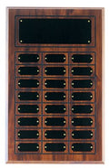Cherry Finish Completed Perpetual Plaque with Plates
