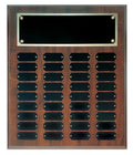 Cherry Finish Completed Perpetual Plaque with Plates