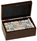 Rosewood Finish Double Twelves Dominos set with 91 Dominos