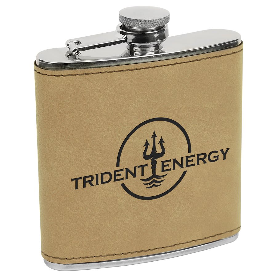 6 oz Leatherette Flask