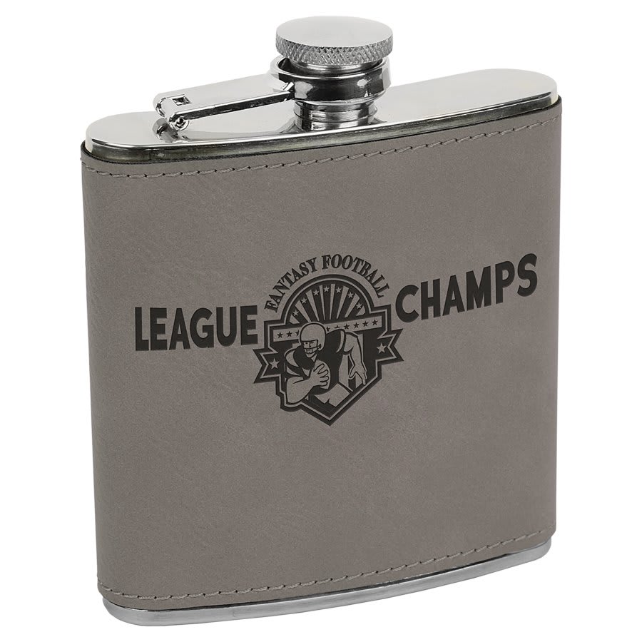 6 oz Leatherette Flask