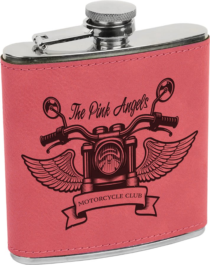 6 oz Leatherette Flask