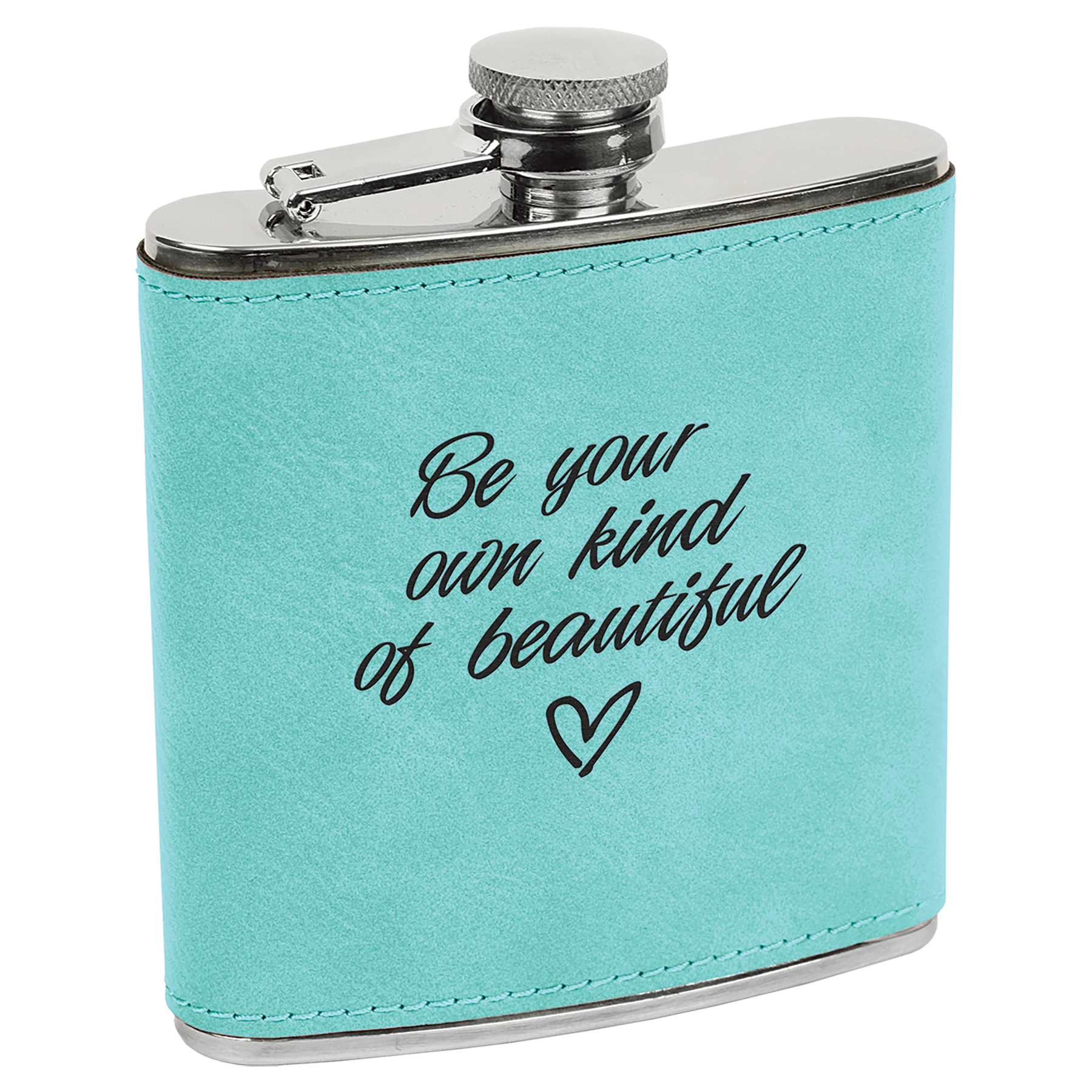 6 oz Leatherette Flask