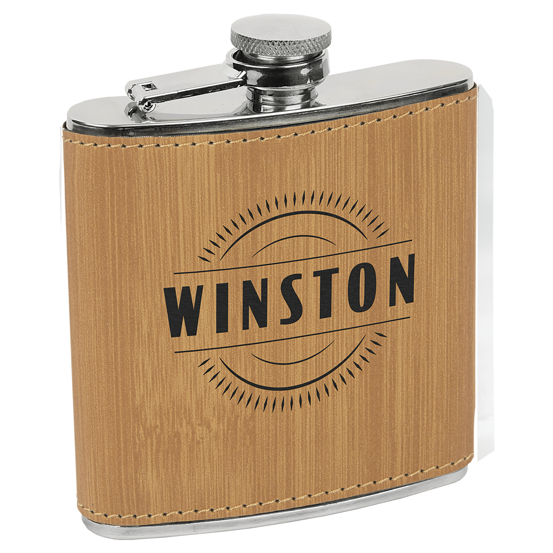 6 oz Leatherette Flask