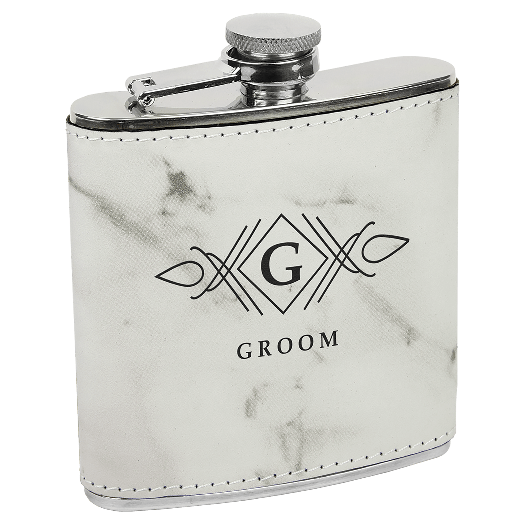 6 oz Leatherette Flask