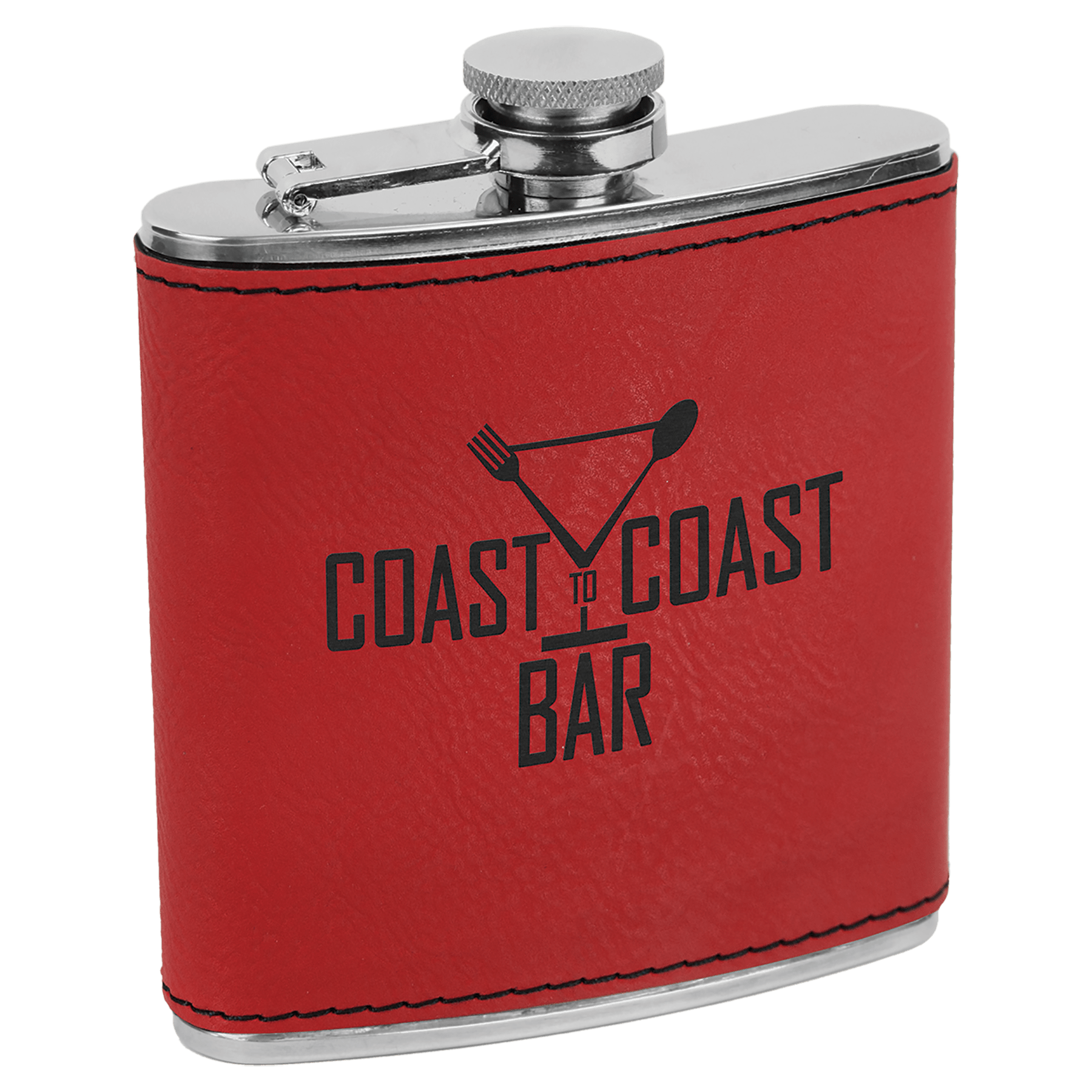 6 oz Leatherette Flask