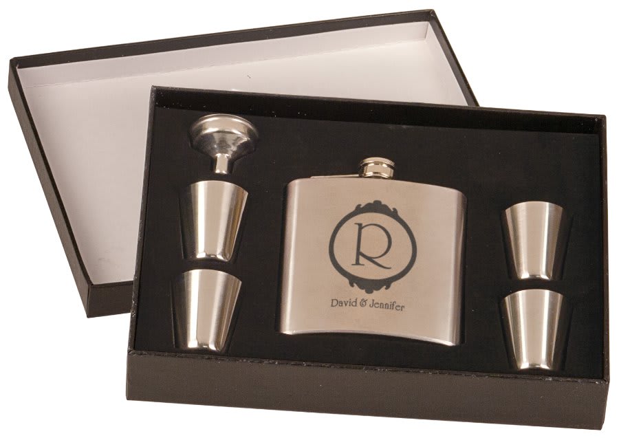 6 oz Flask Set in Box