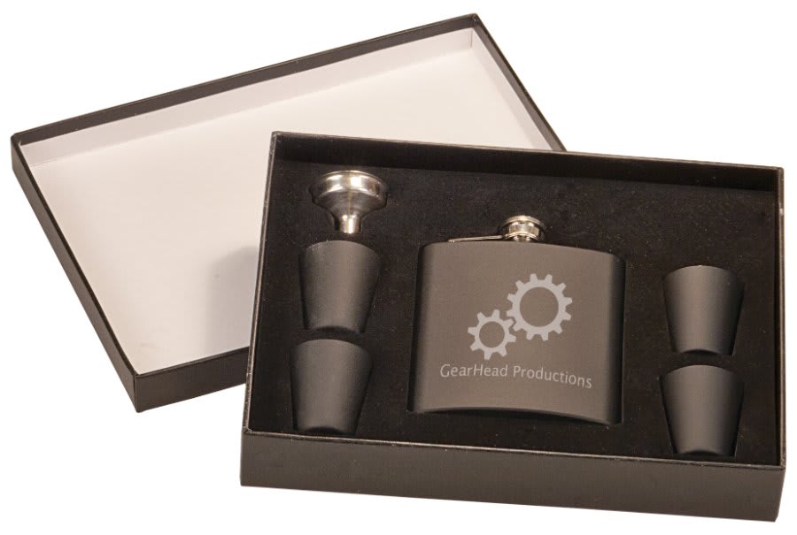 6 oz Flask Set in Box