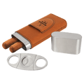 Leatherette Cigar Case with Cutter