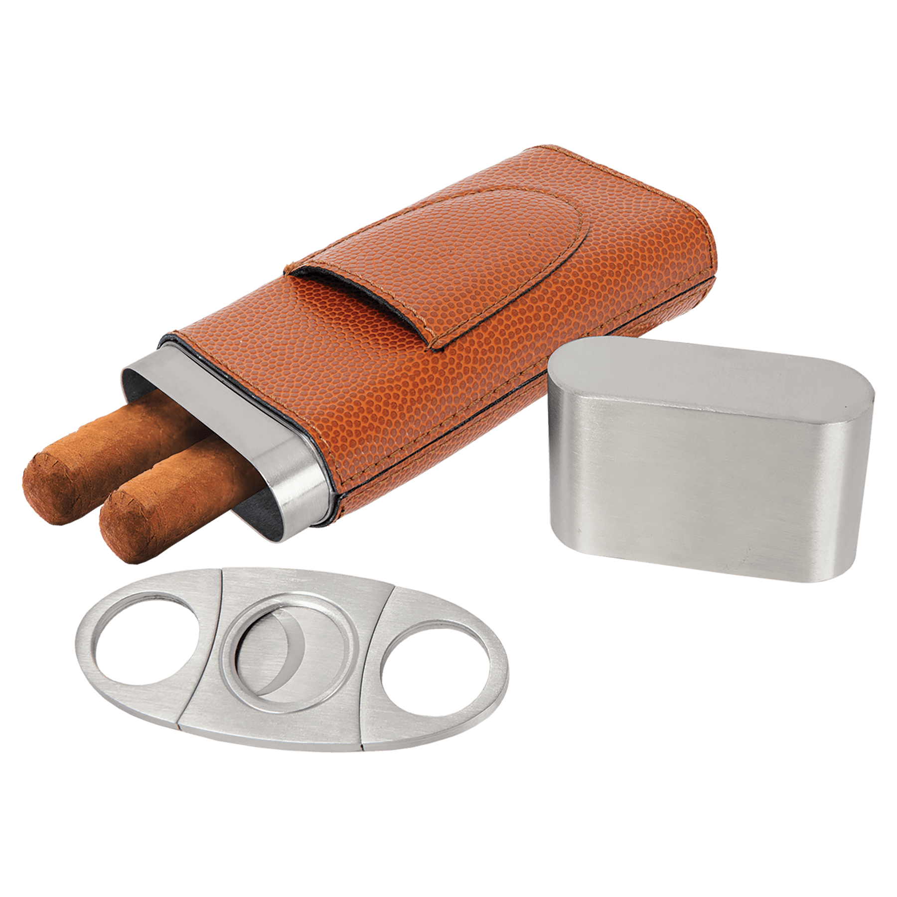 Leatherette Cigar Case with Cutter