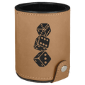 Leatherette Dice Cup with 5 Dice