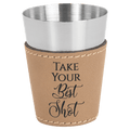 2 oz Leatherette Shot Glass