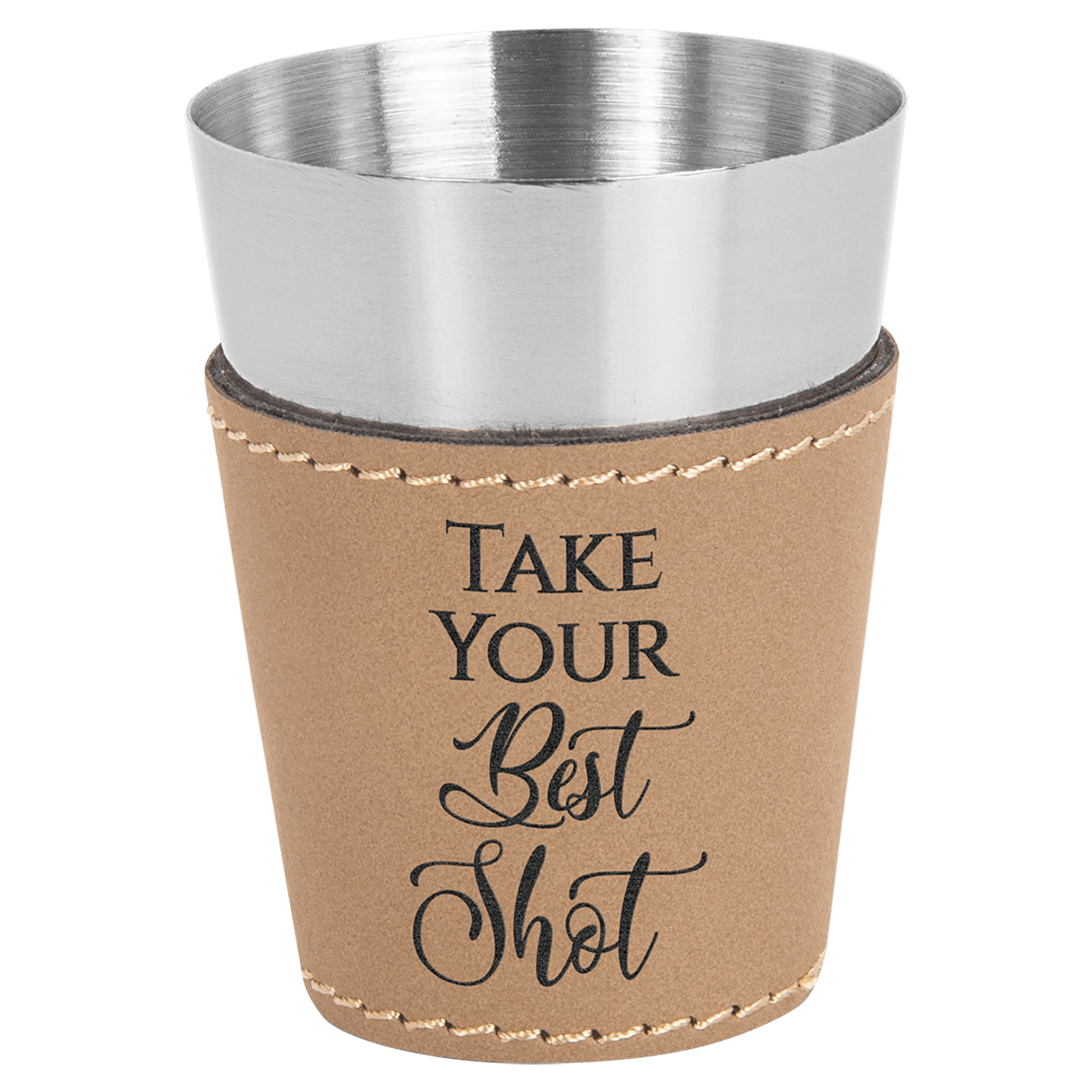 2 oz Leatherette Shot Glass