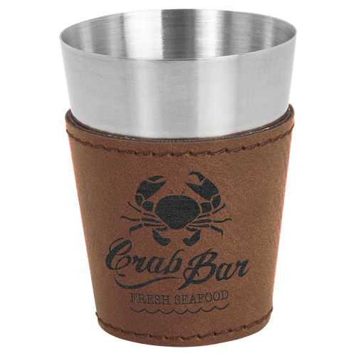 2 oz Leatherette Shot Glass