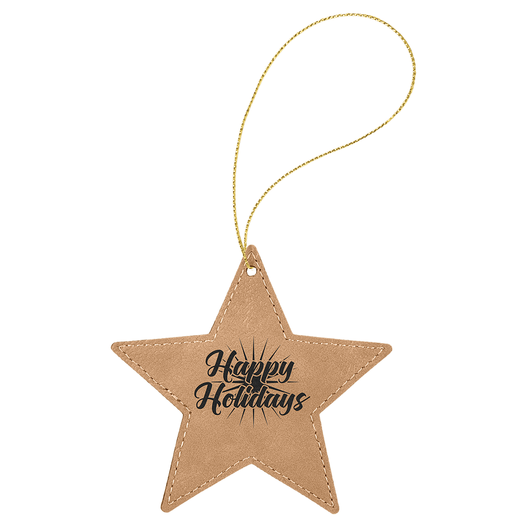 Leatherette Ornament with Gold String