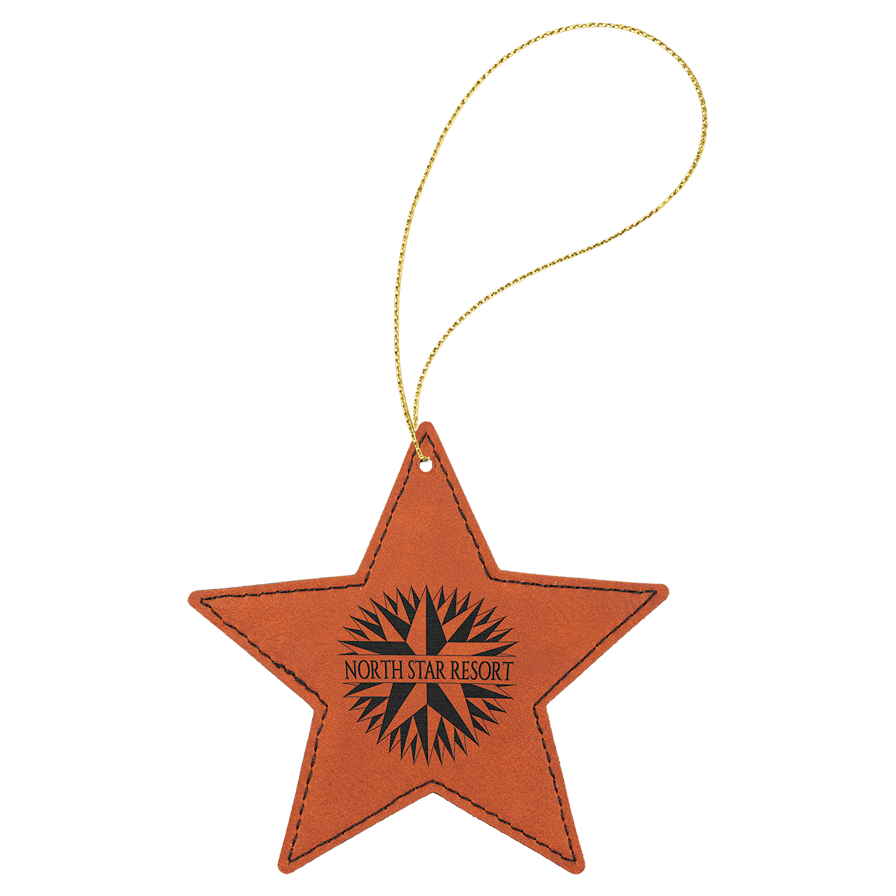 Leatherette Ornament with Gold String