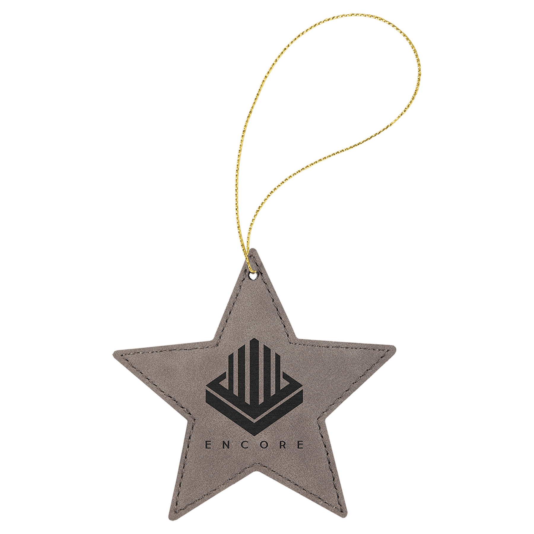 Leatherette Ornament with Gold String