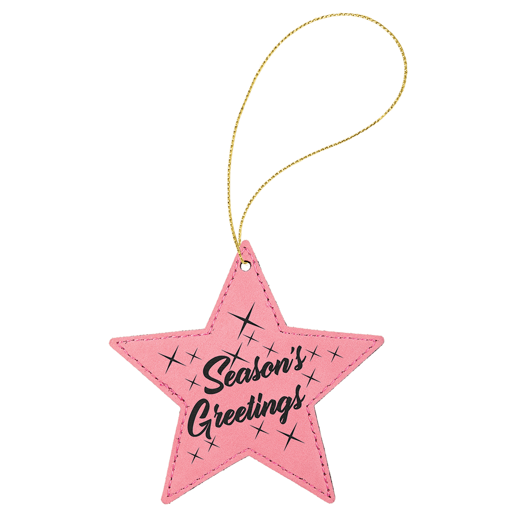 Leatherette Ornament with Gold String