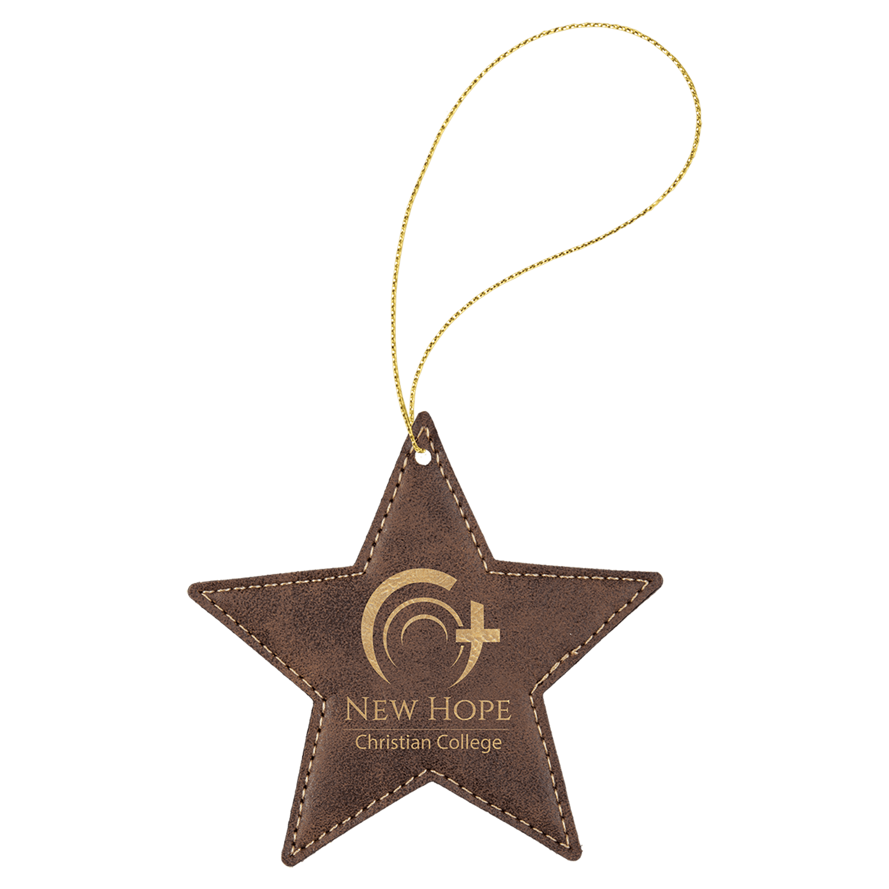 Leatherette Ornament with Gold String
