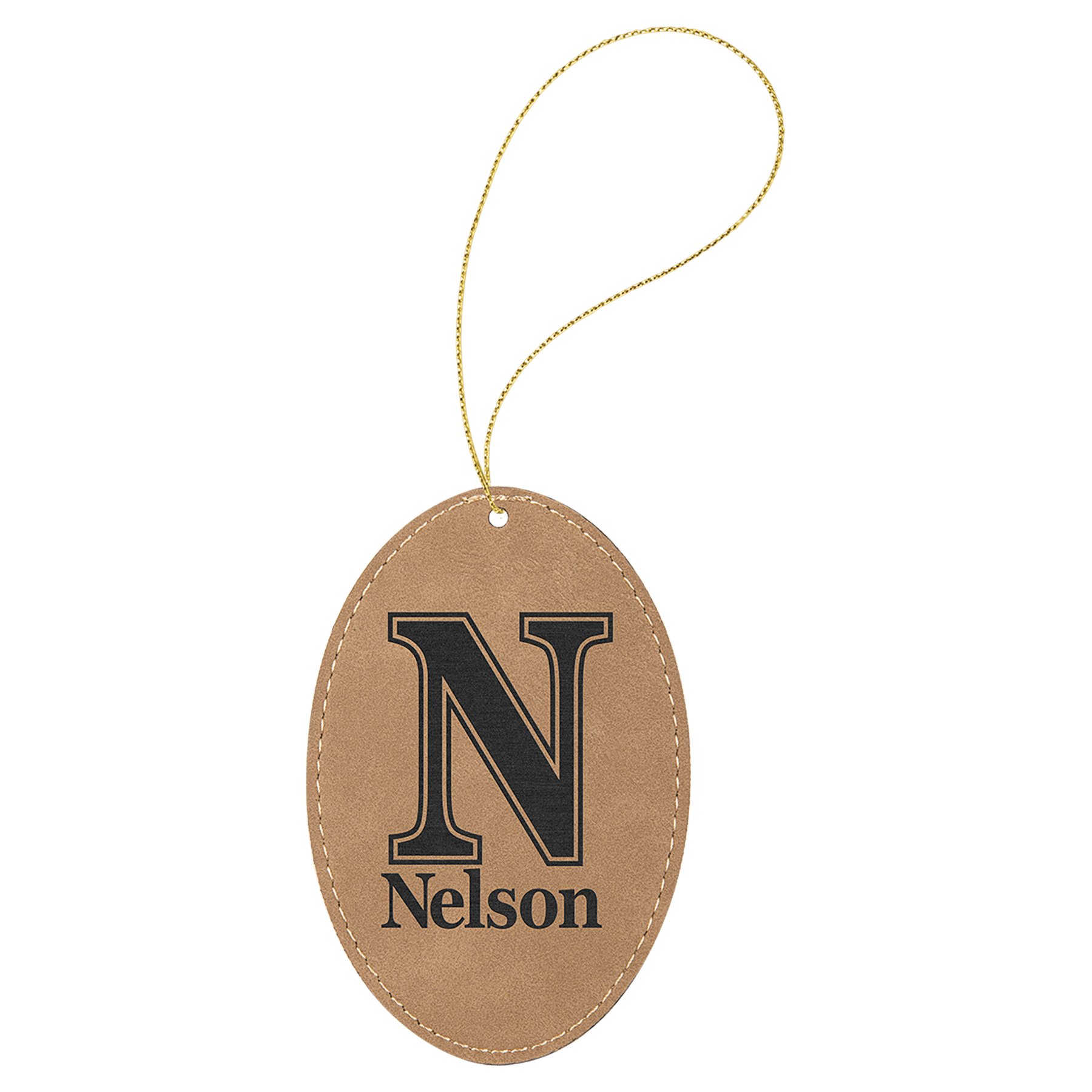Leatherette Ornament with Gold String