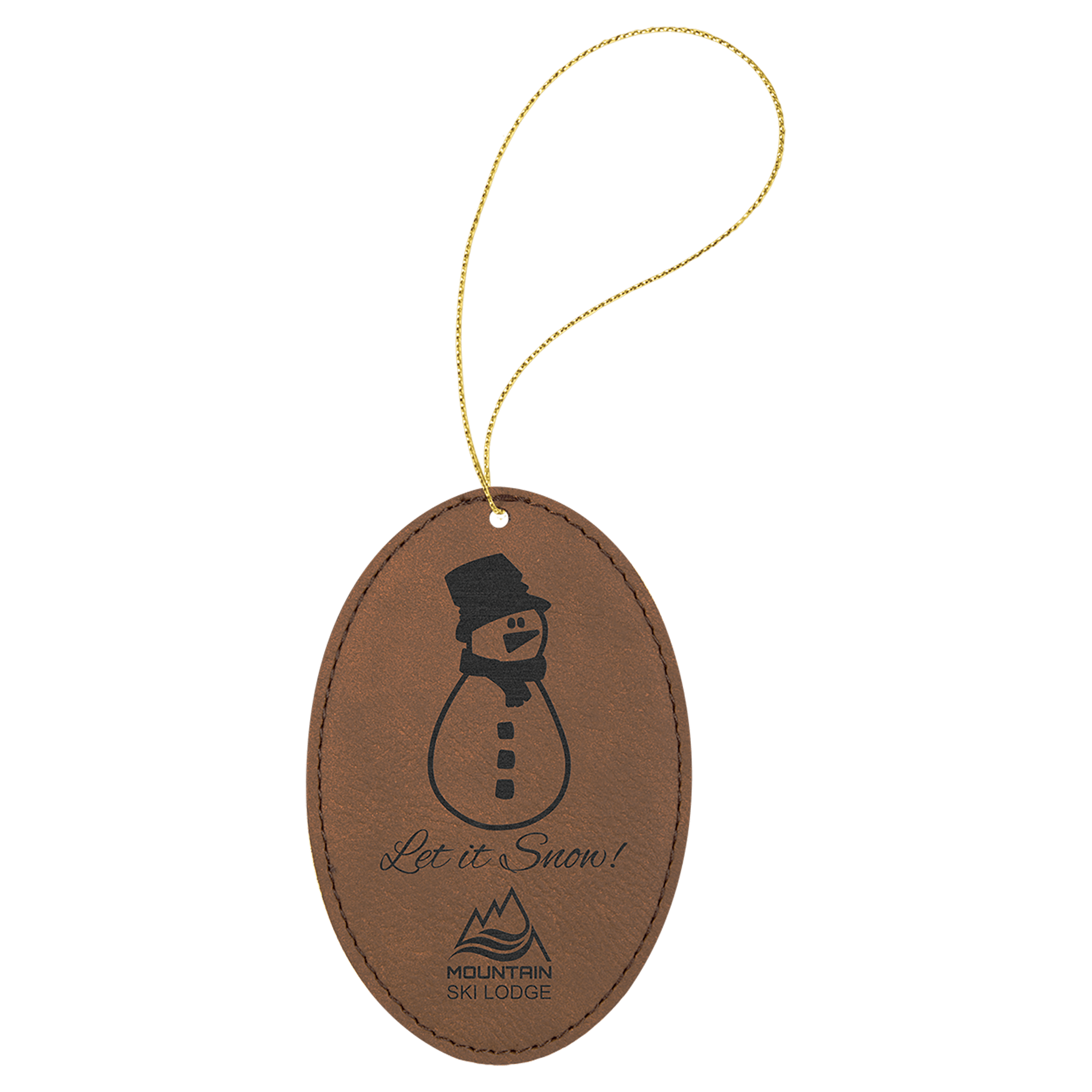 Leatherette Ornament with Gold String