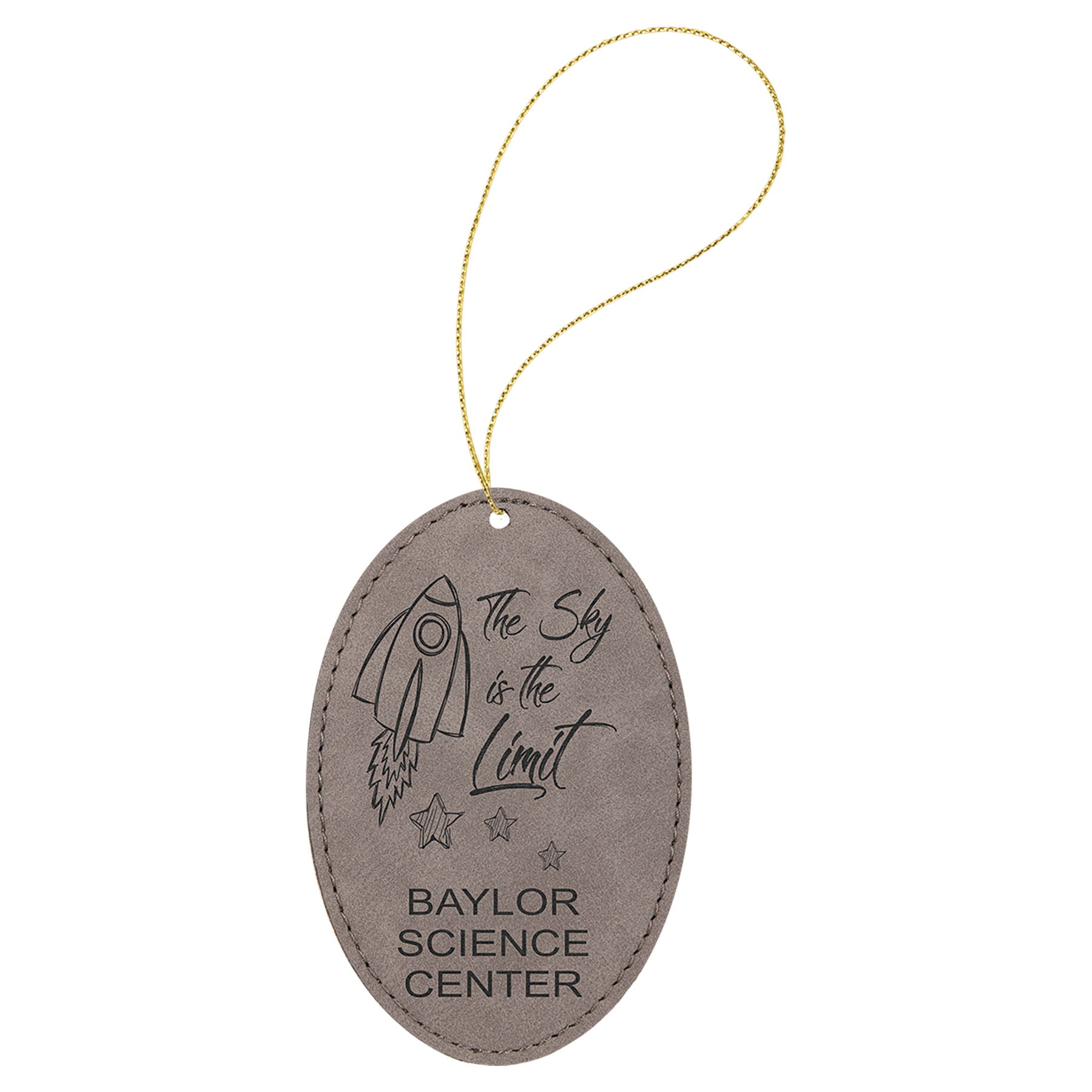 Leatherette Ornament with Gold String