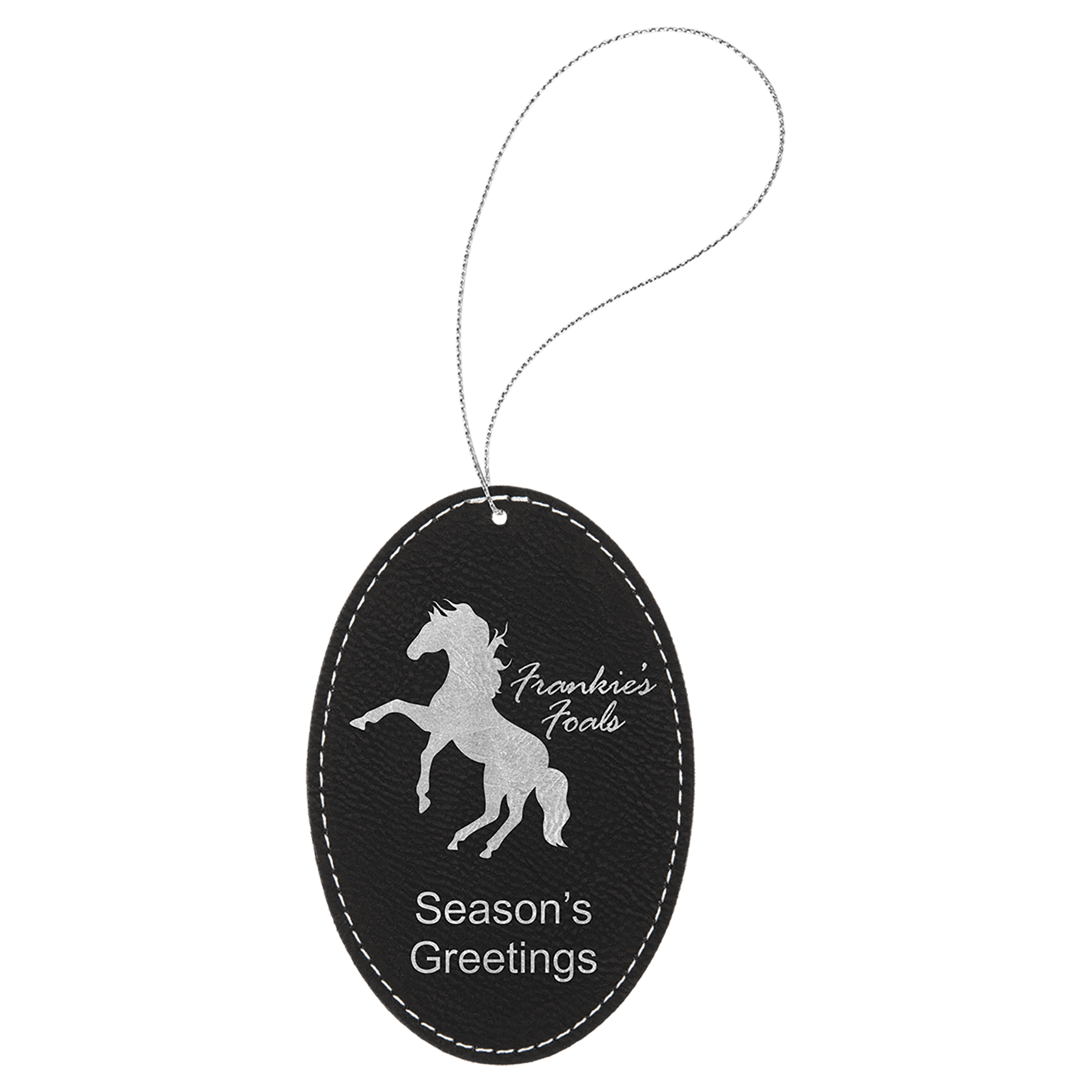 Leatherette Ornament with Gold String