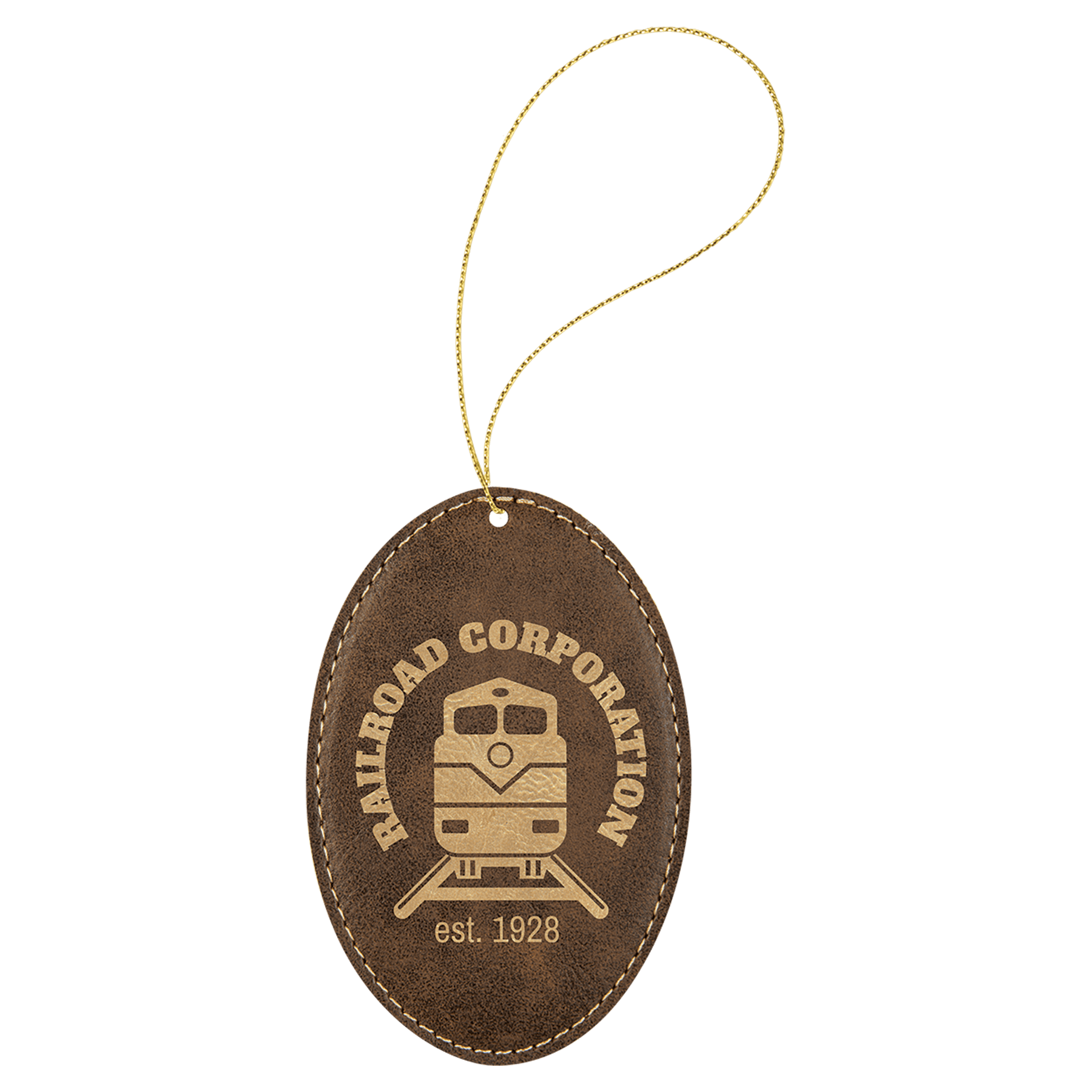 Leatherette Ornament with Gold String