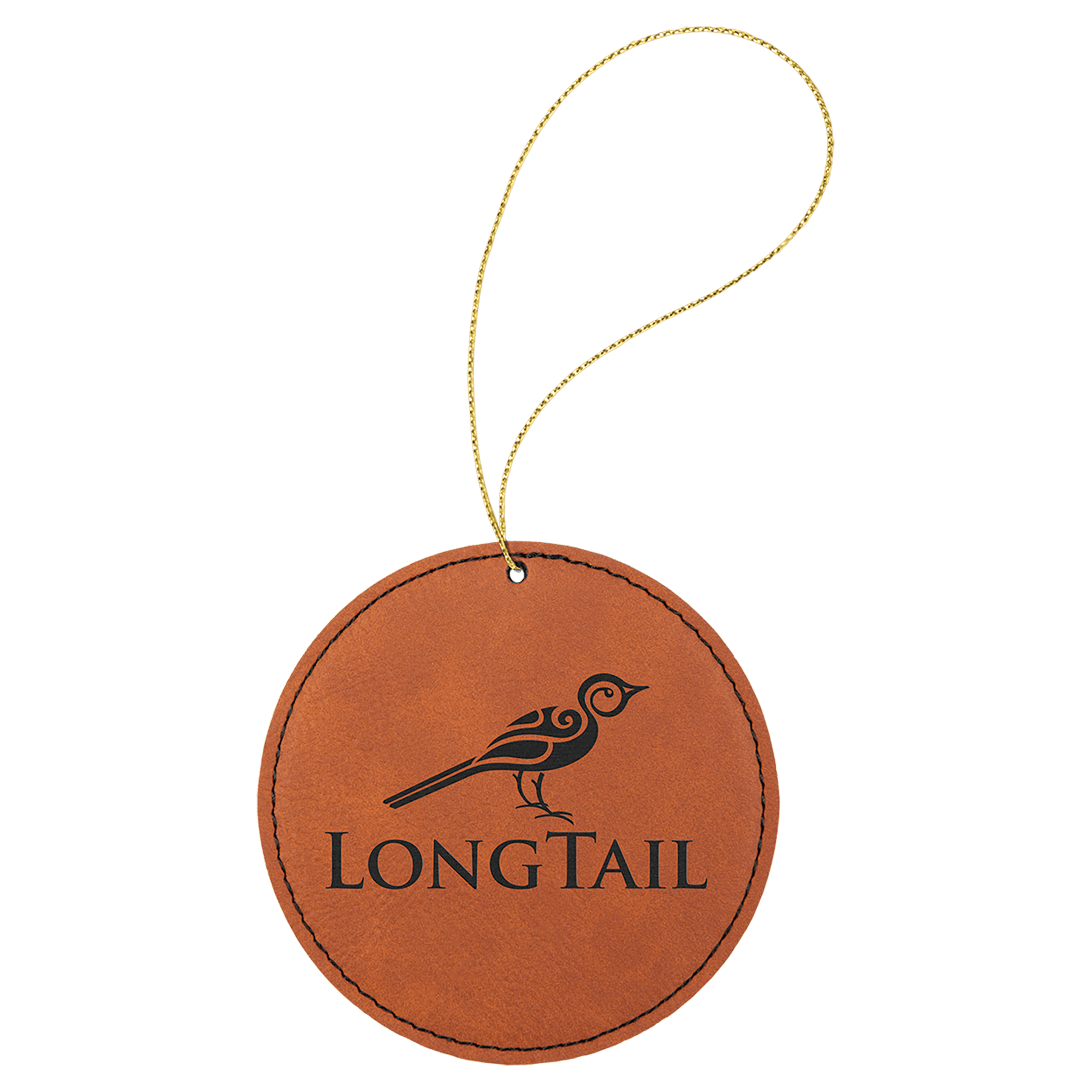Leatherette Ornament with Gold String