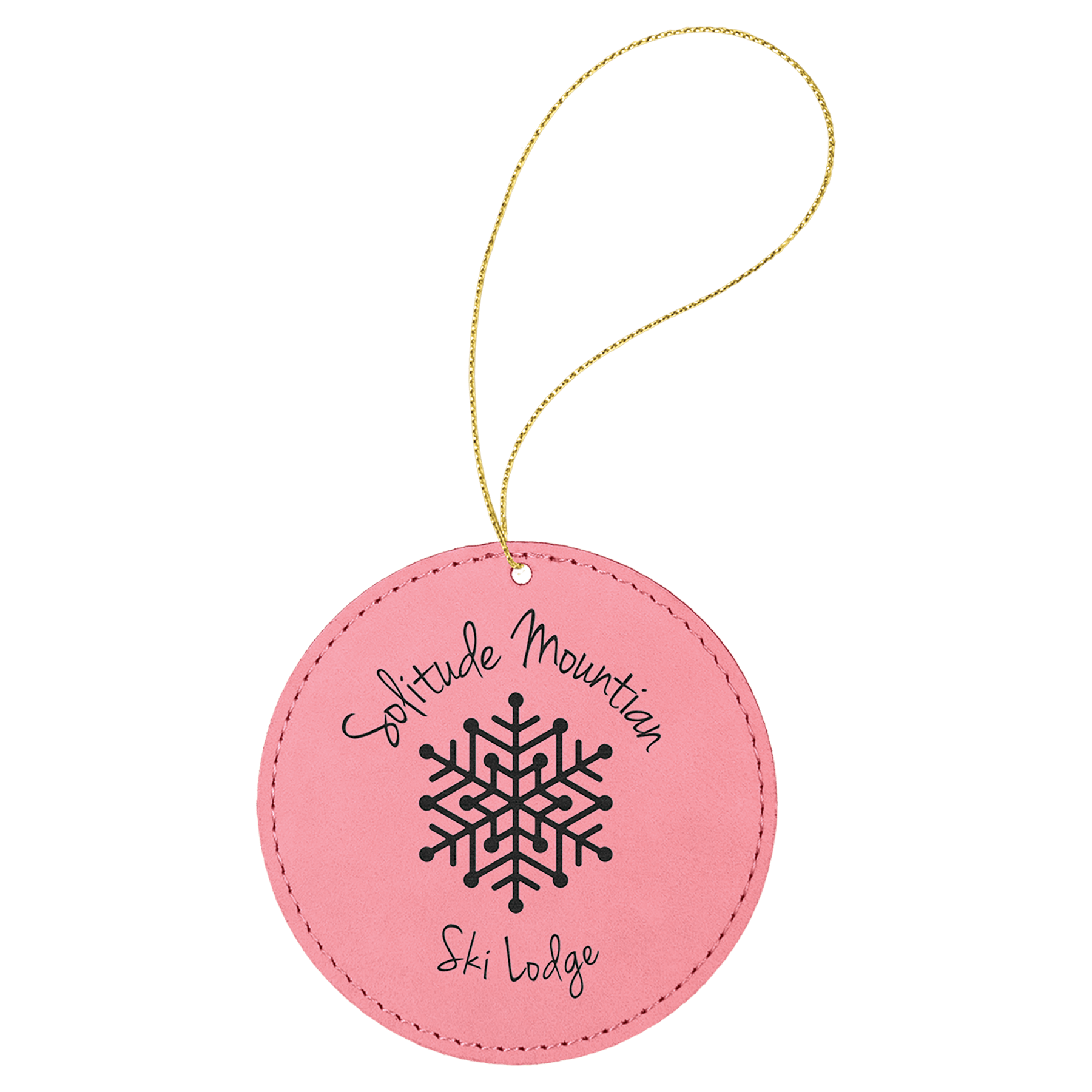 Leatherette Ornament with Gold String