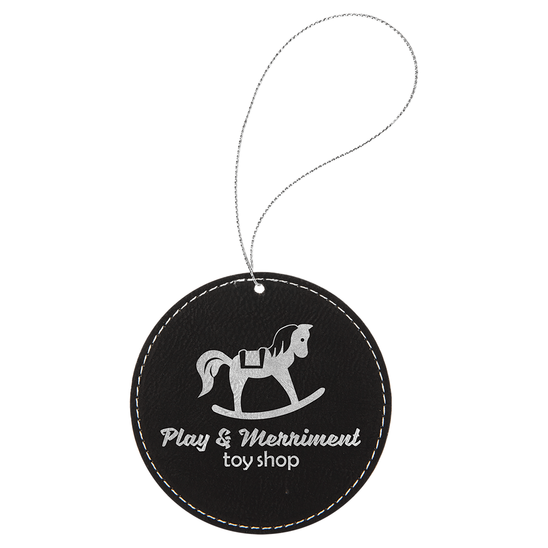Leatherette Ornament with Gold String