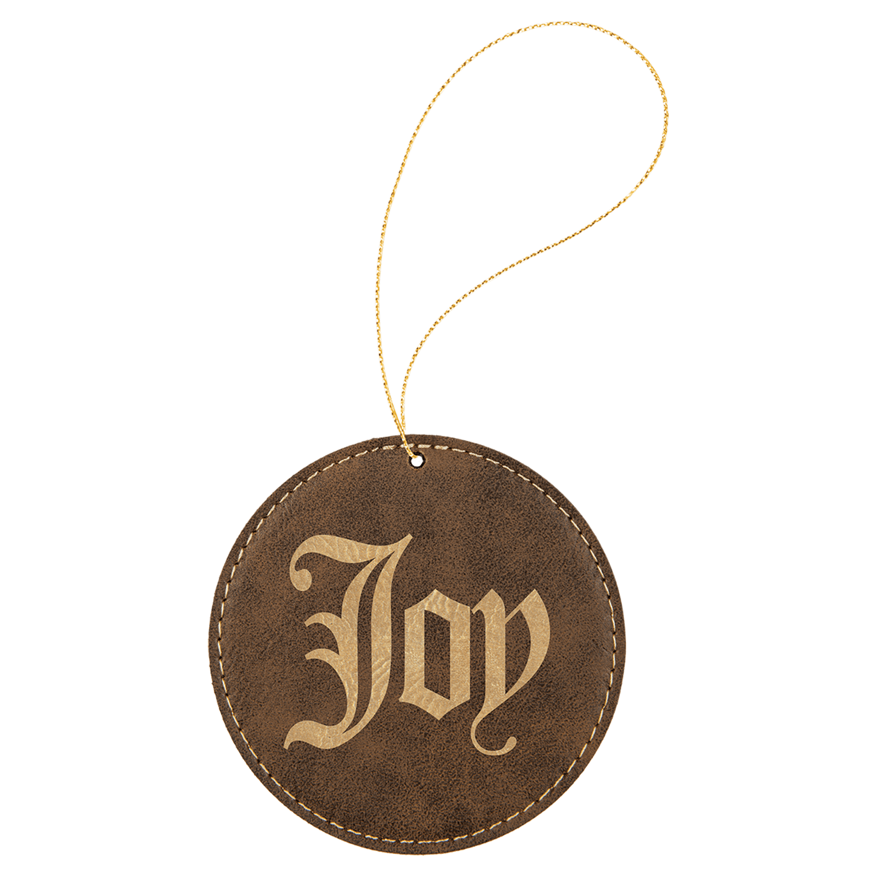 Leatherette Ornament with Gold String