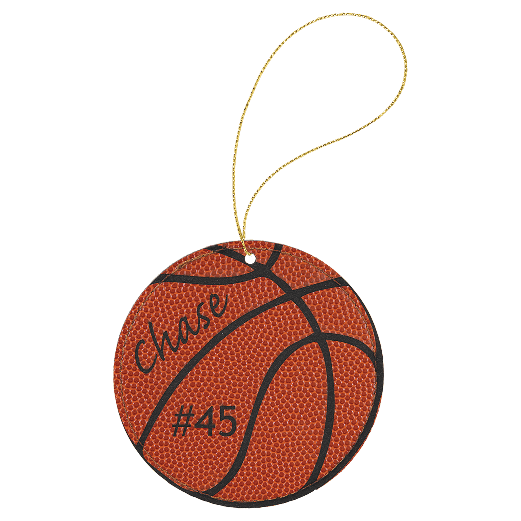 Leatherette Ornament with Gold String