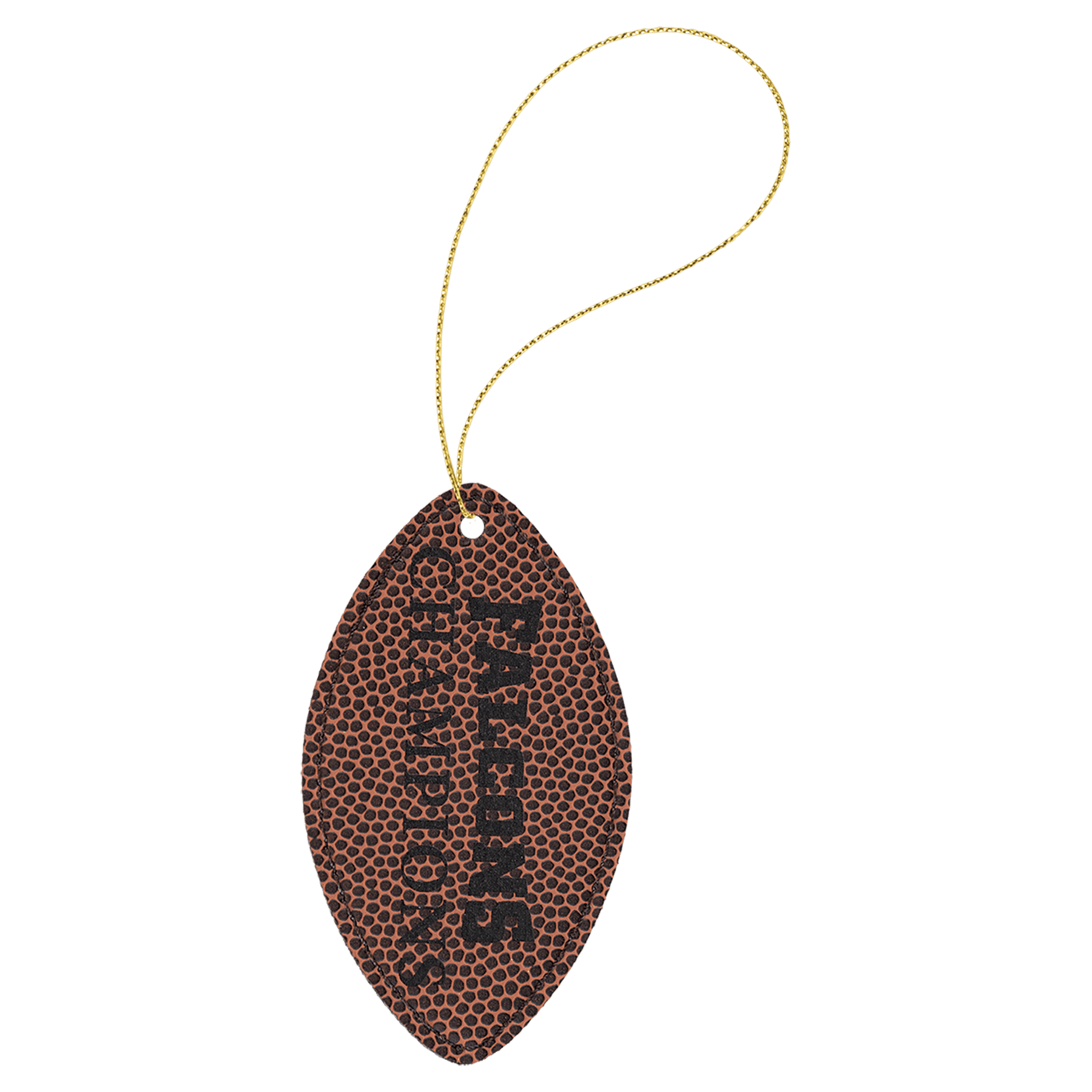 Leatherette Ornament with Gold String