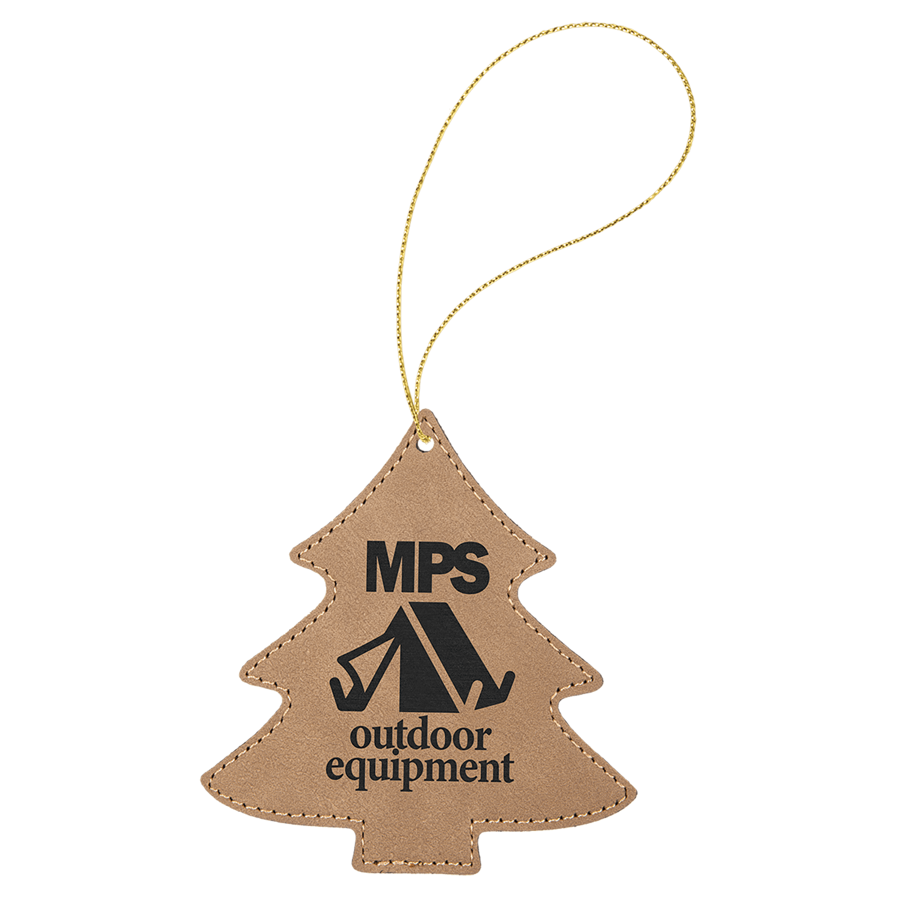 Leatherette Ornament with Gold String