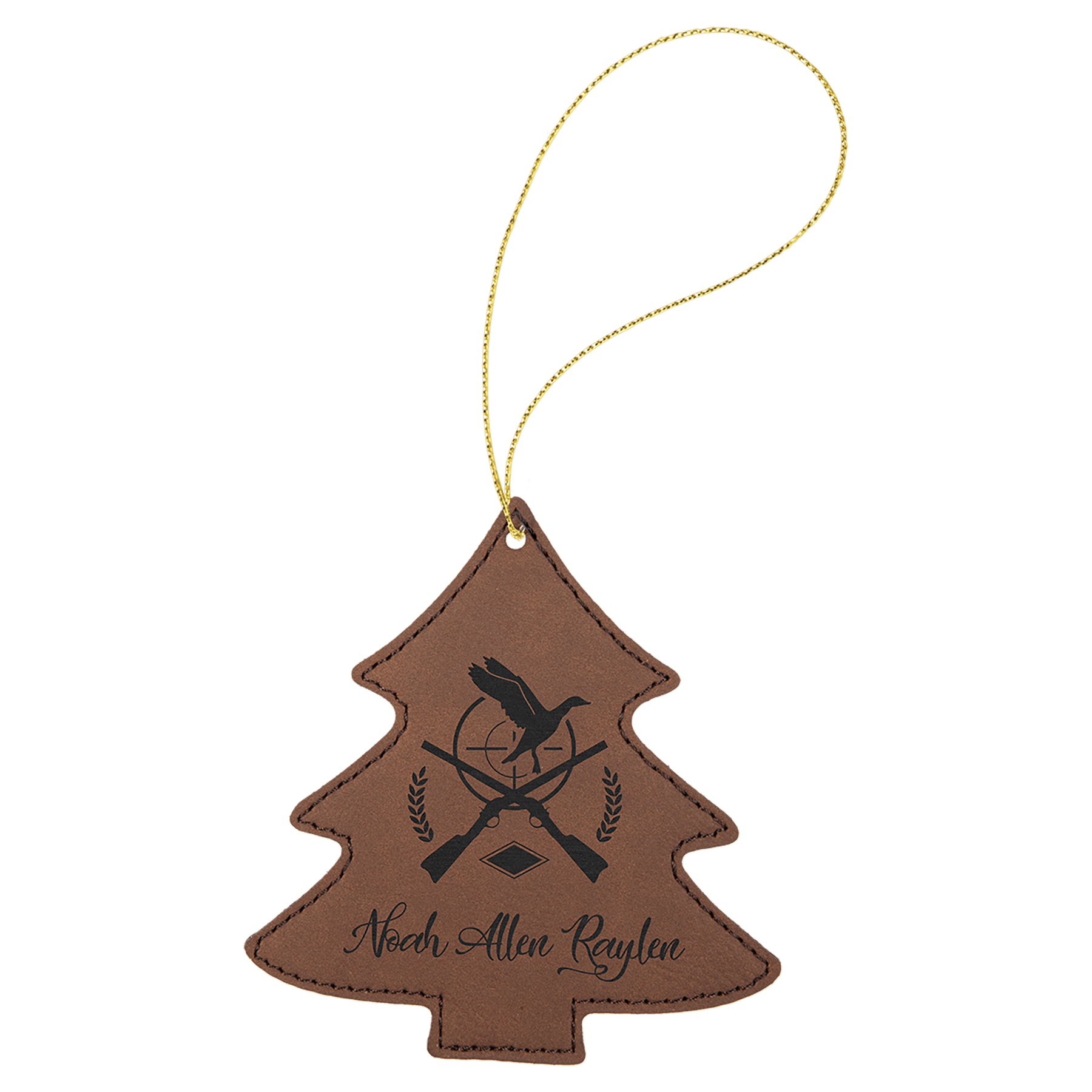 Leatherette Ornament with Gold String