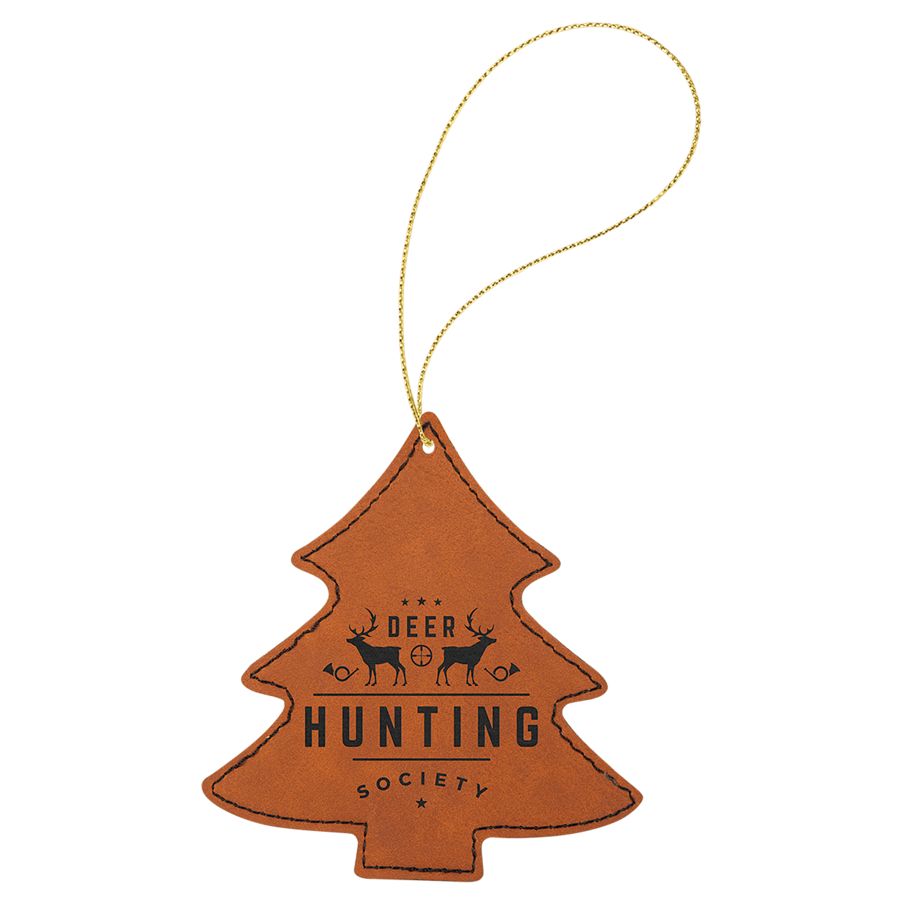 Leatherette Ornament with Gold String