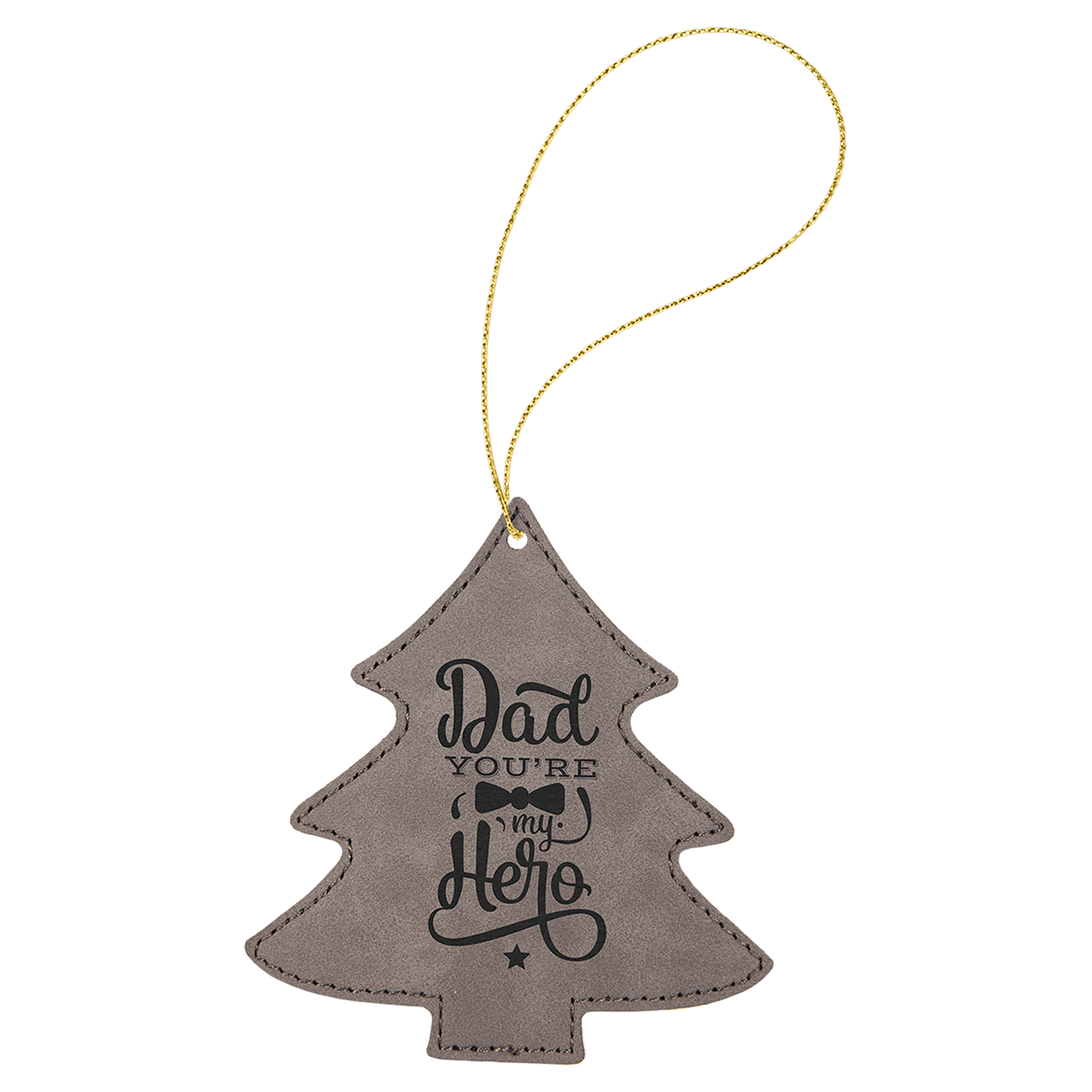 Leatherette Ornament with Gold String