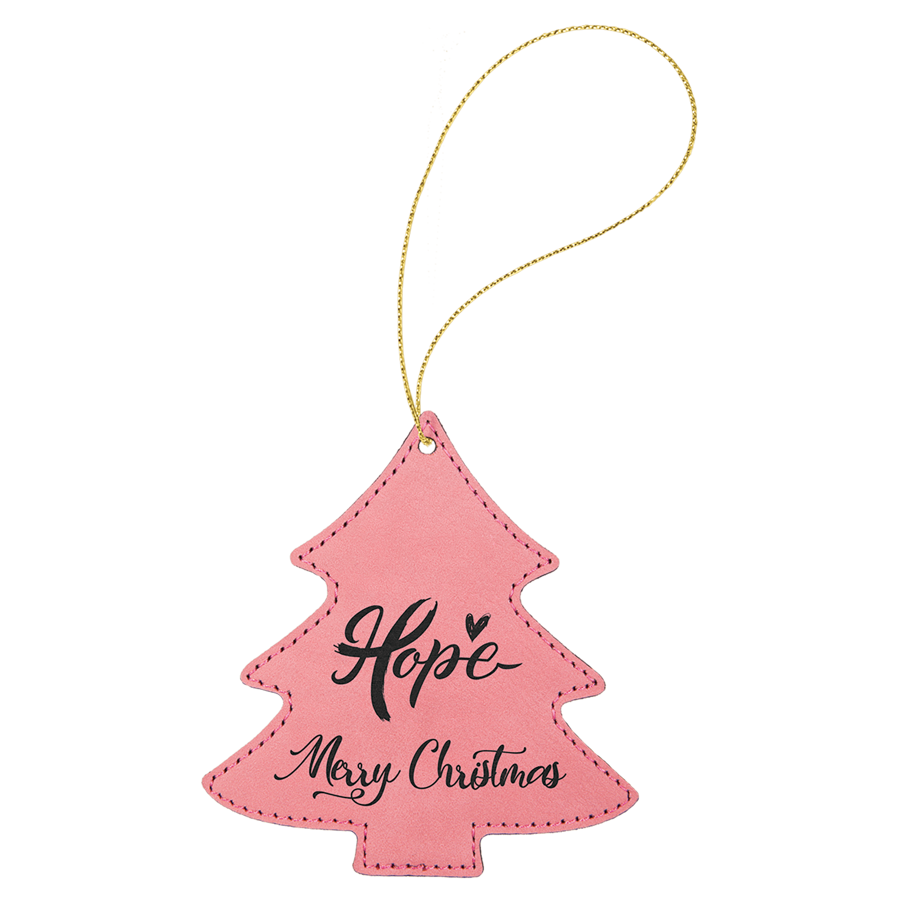 Leatherette Ornament with Gold String