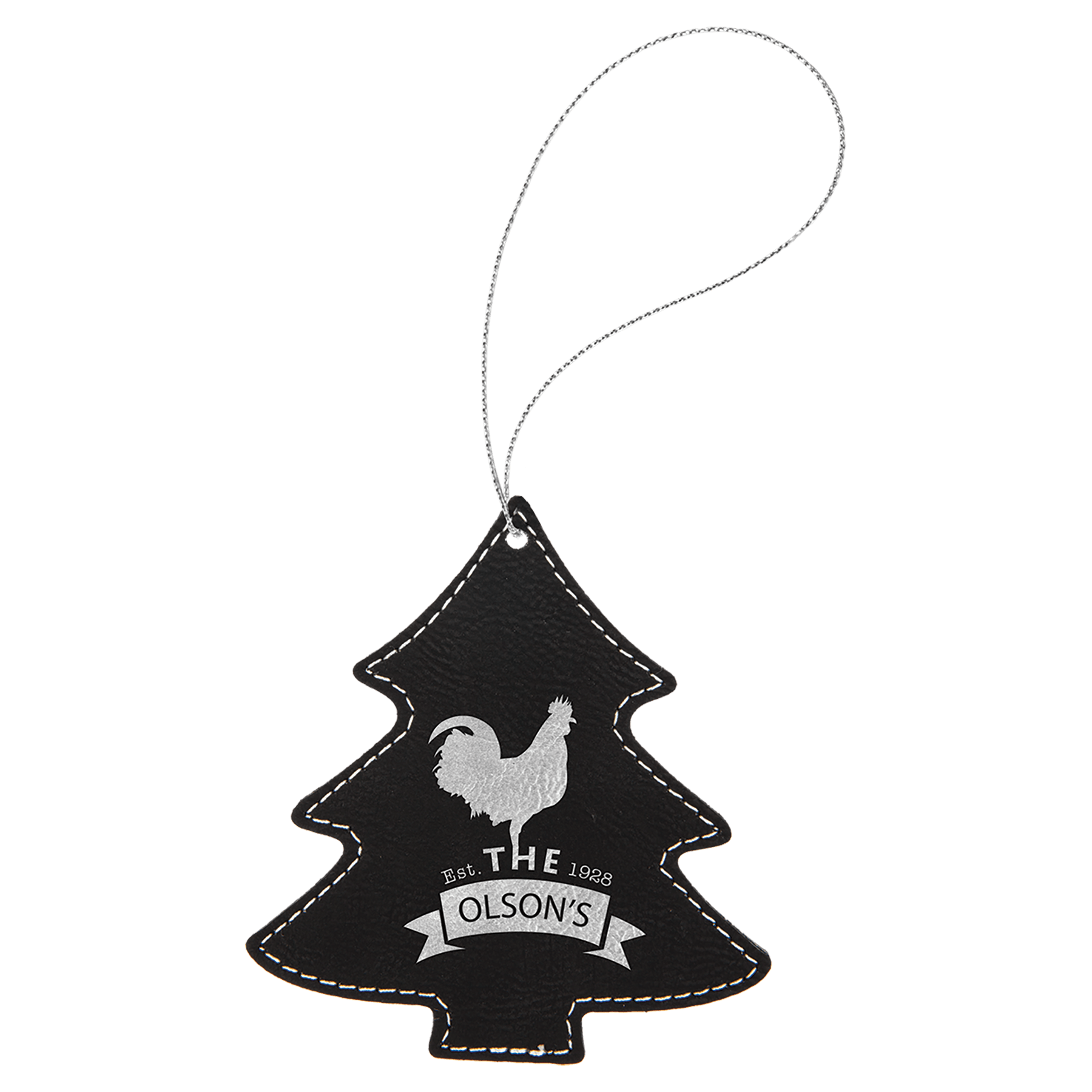 Leatherette Ornament with Gold String