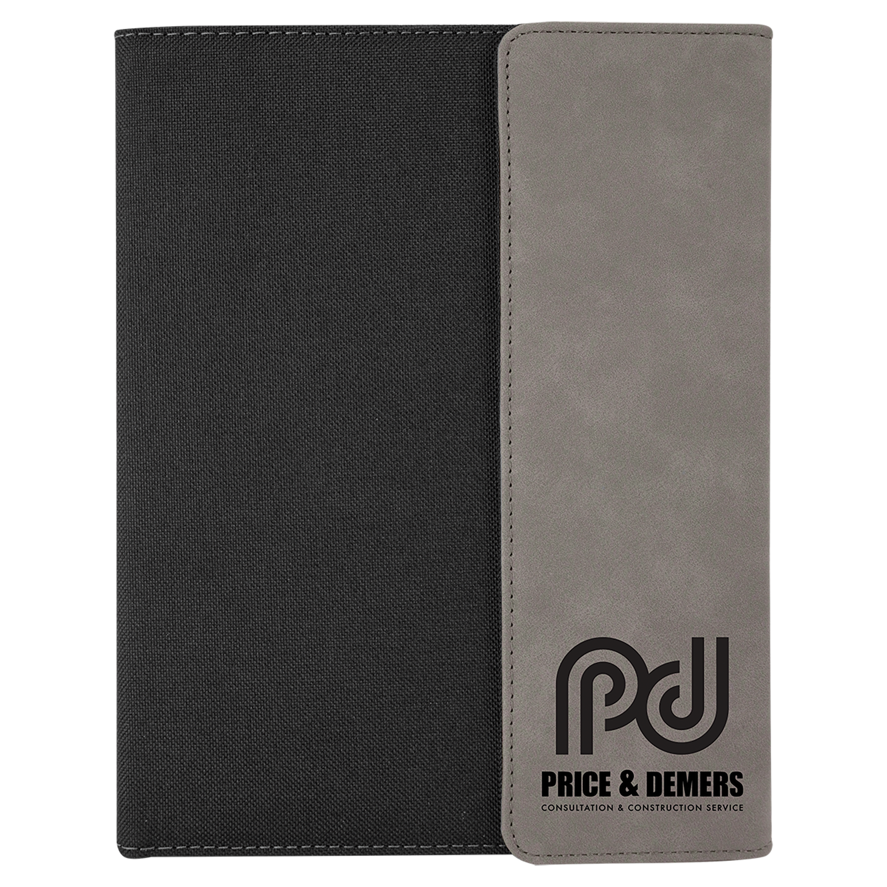 Leatherette & Canvas Portfolio with Notepad