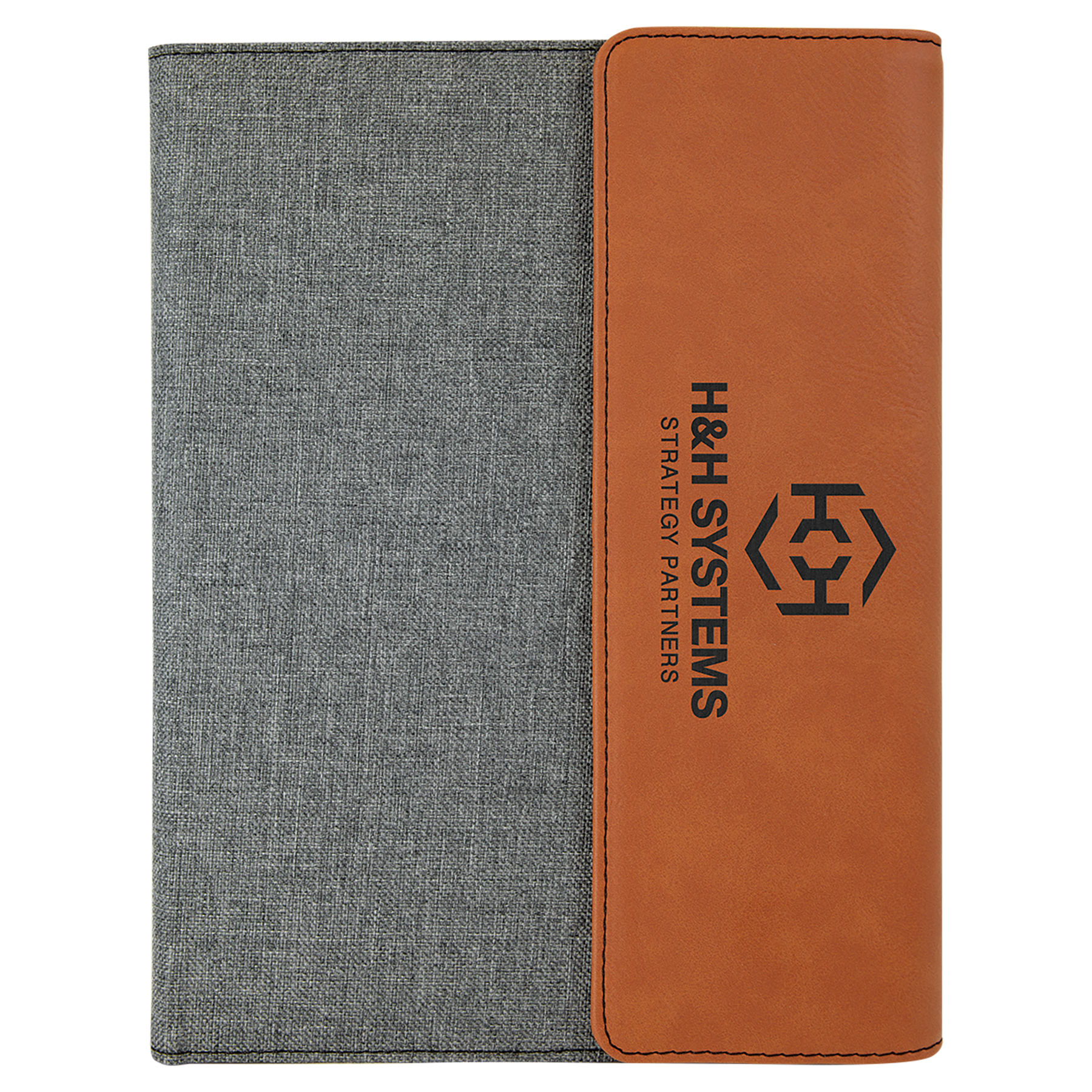 Leatherette & Canvas Portfolio with Notepad