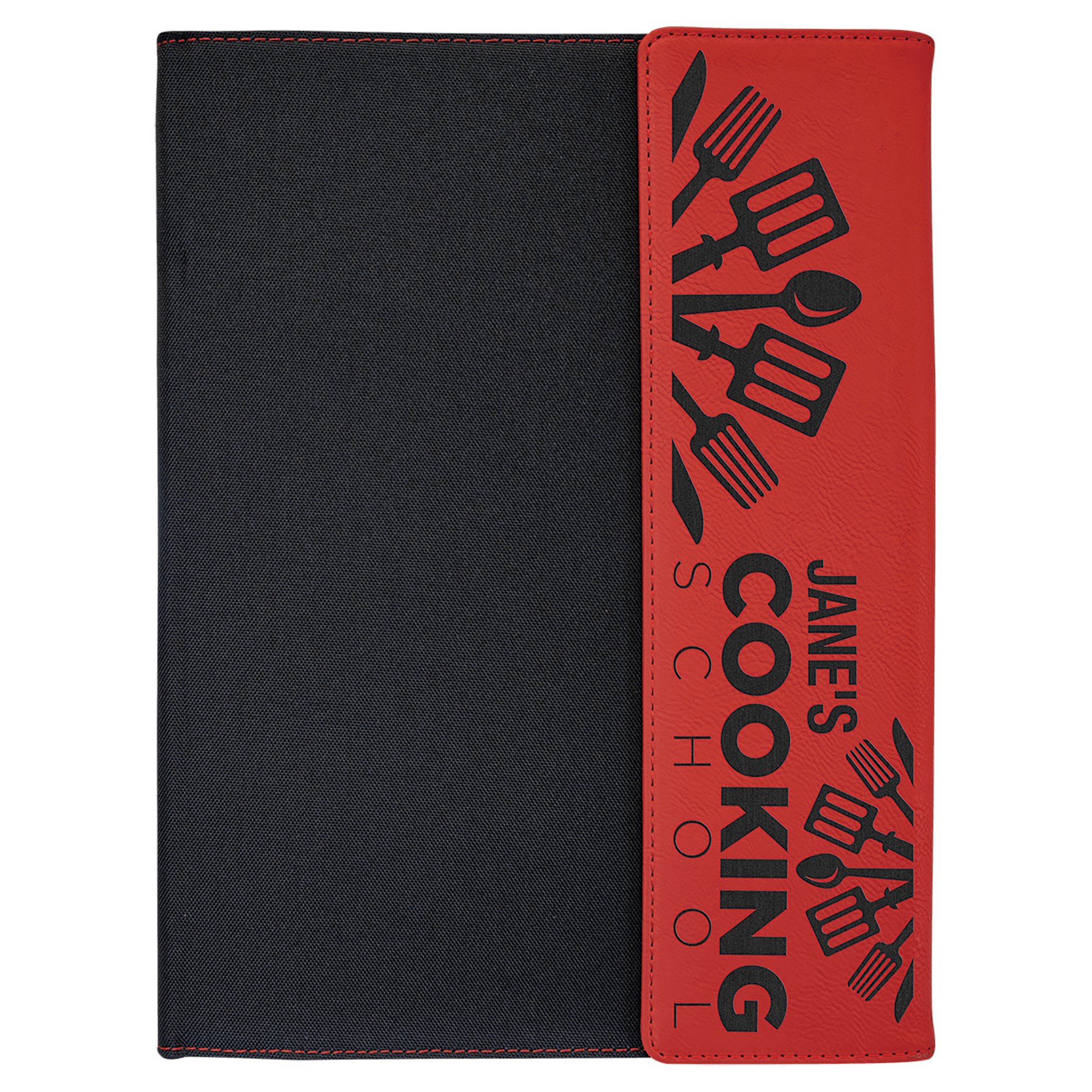 Leatherette & Canvas Portfolio with Notepad