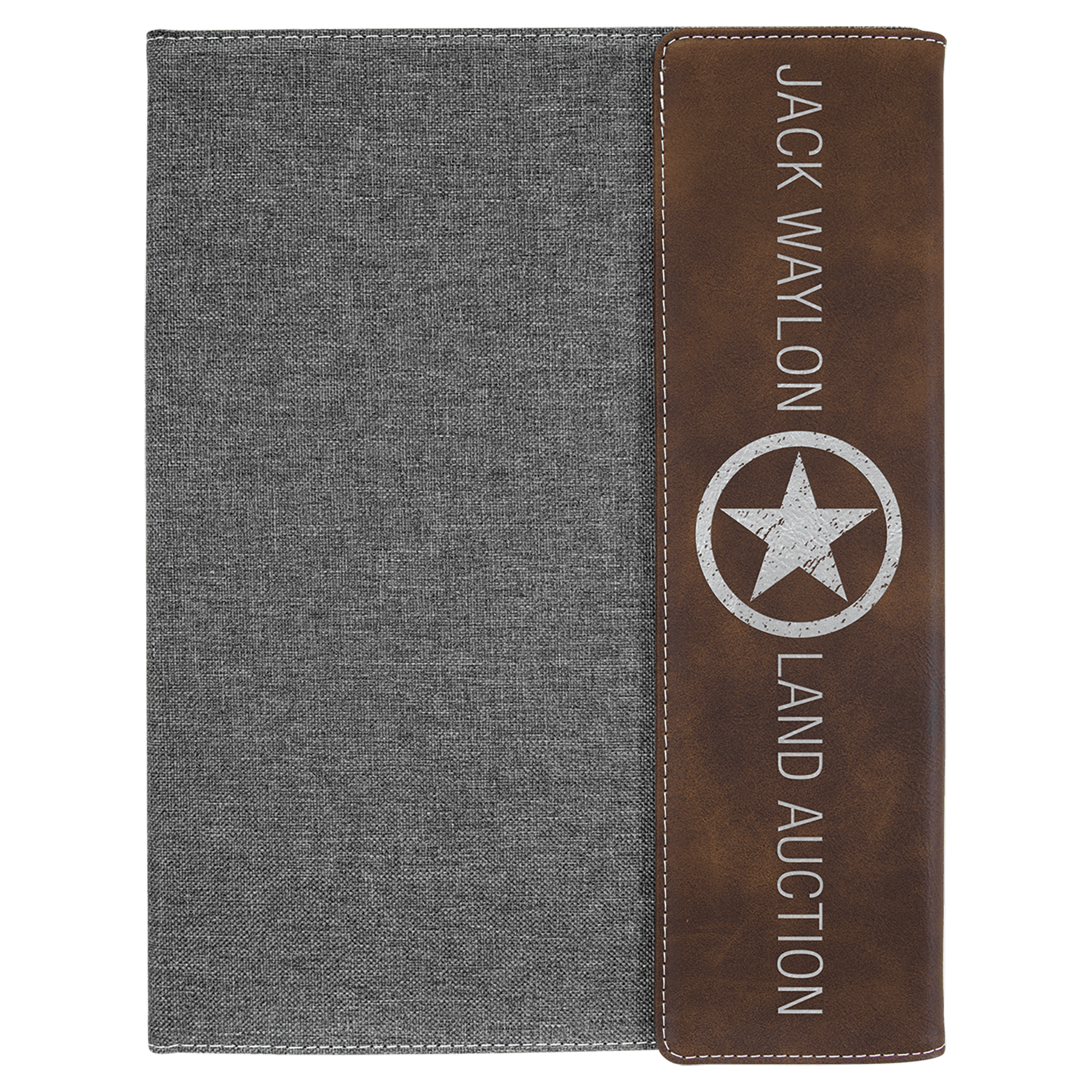 Leatherette & Canvas Portfolio with Notepad