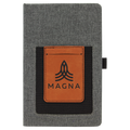 Leatherette Journal with Cell/Card Slot