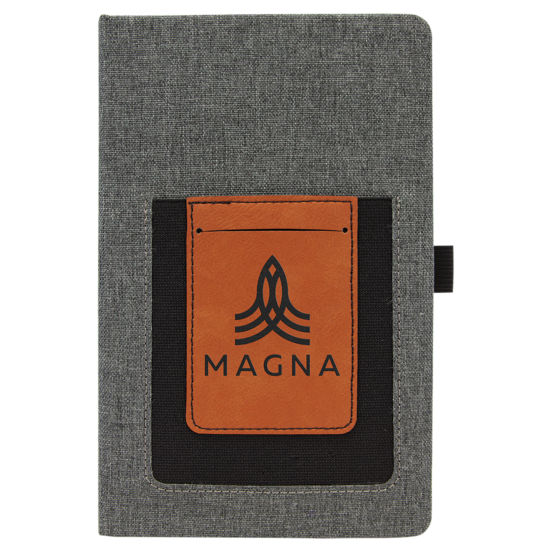 Leatherette Journal with Cell/Card Slot