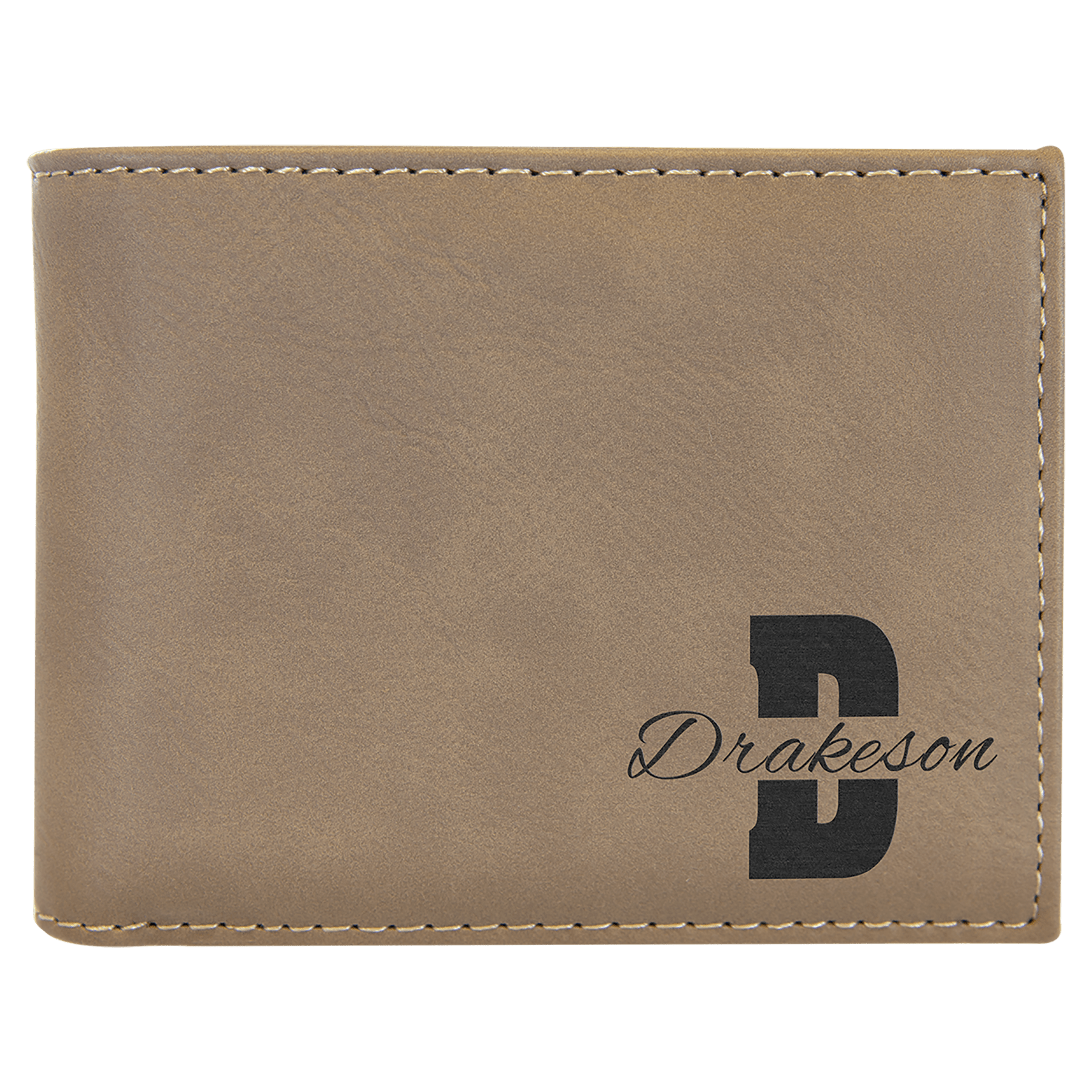 Leatherette Bi-Fold Wallet with Flip ID Display