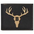 Leatherette Bi-Fold Wallet with Flip ID Display