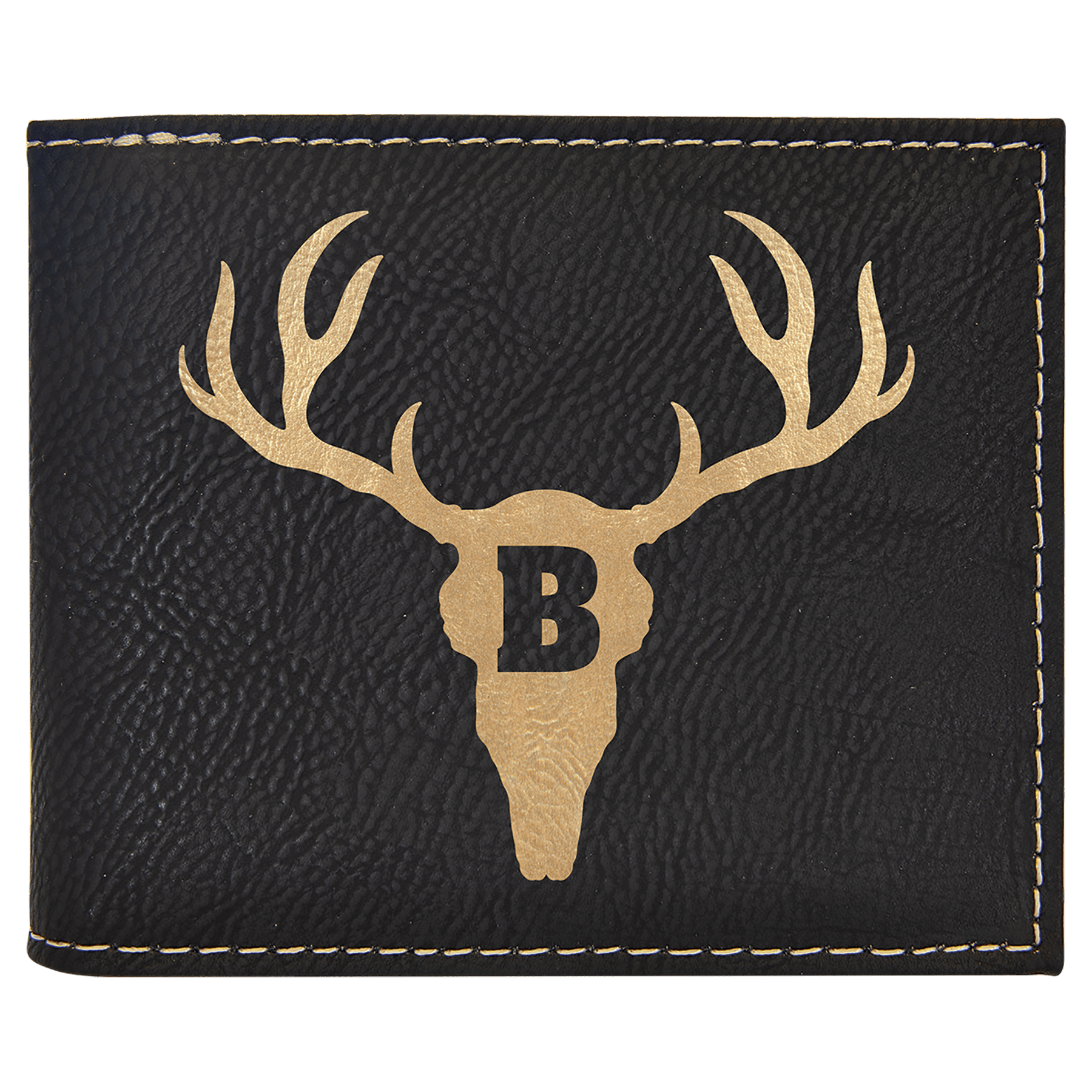Leatherette Bi-Fold Wallet with Flip ID Display