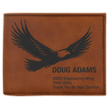 Leatherette Bi-Fold Wallet with Flip ID Display